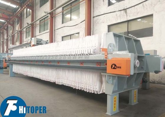 Fully Automatic Chamber Filter Press with Auto Bomb Door and Spring Connected Filter Cloth for Cake Removal and Pollution Avoidance